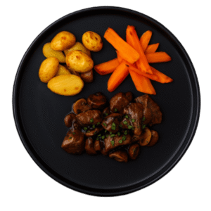 Bœuf Bourguignon Fit <br>– Pommes grenaille <br>– Carottes fondantes au thym