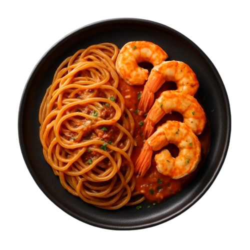Linguine integrali alle gamberetti al pomodoro