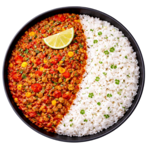 Chili con carne 5%, riz basmati