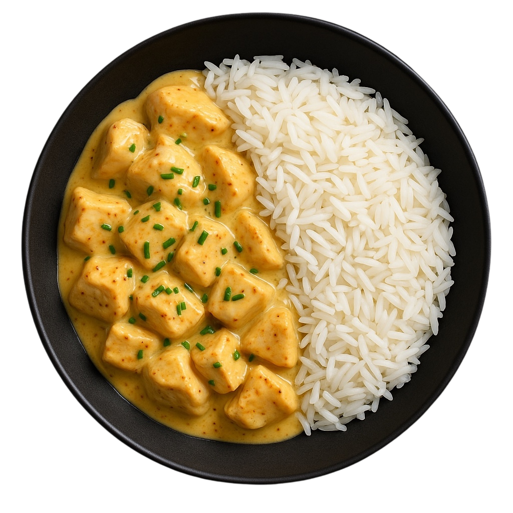 Émincé de poulet, sauce moutarde crémeuse allégé 7%