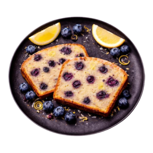 Cake protéiné myrtilles zest citron (vendu par 2)