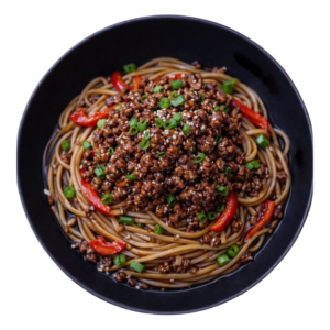 Nouilles soba au boeuf haché 5% wok asiatique